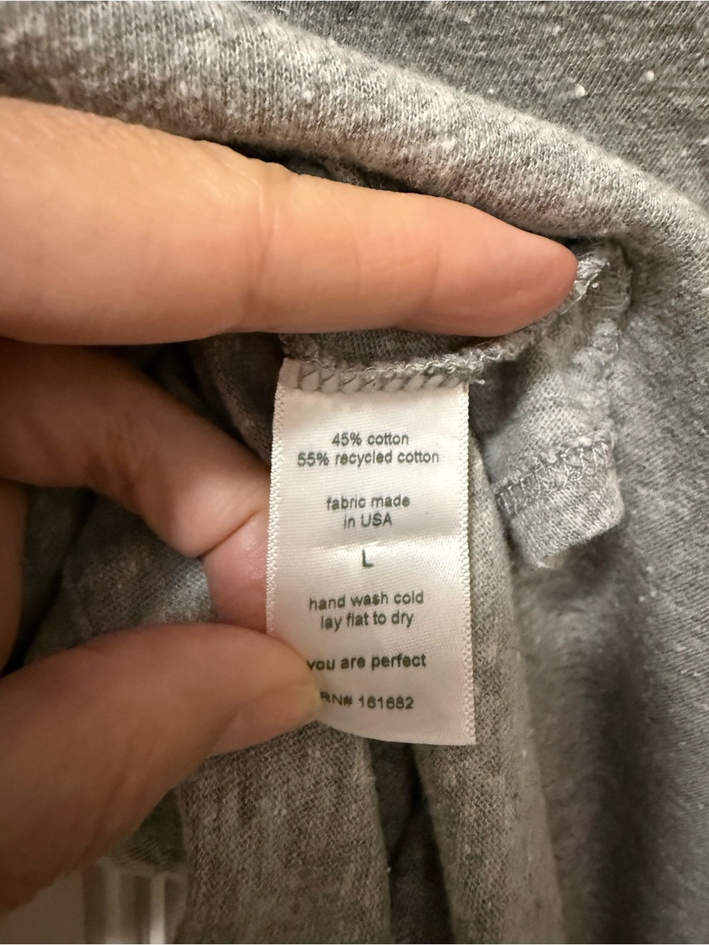 perfectwhitetee Women's Long Sleeve Jamie Crewneck Top - Gray large - Picture 5 of 7